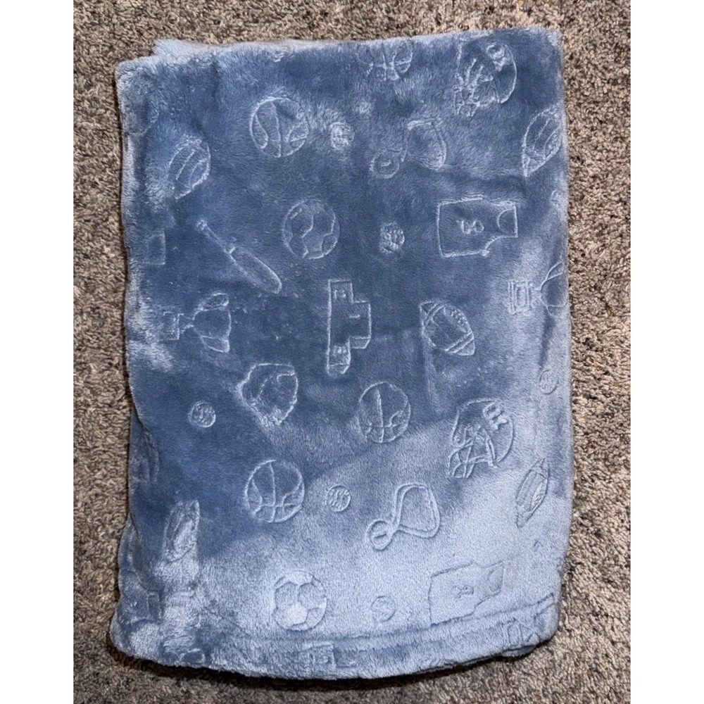 SL Home Fashions‎ Embossed Sports Theme Baby Blanket Security Lovey Football